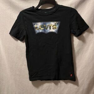 Levi's Black Tee with Gold Logo